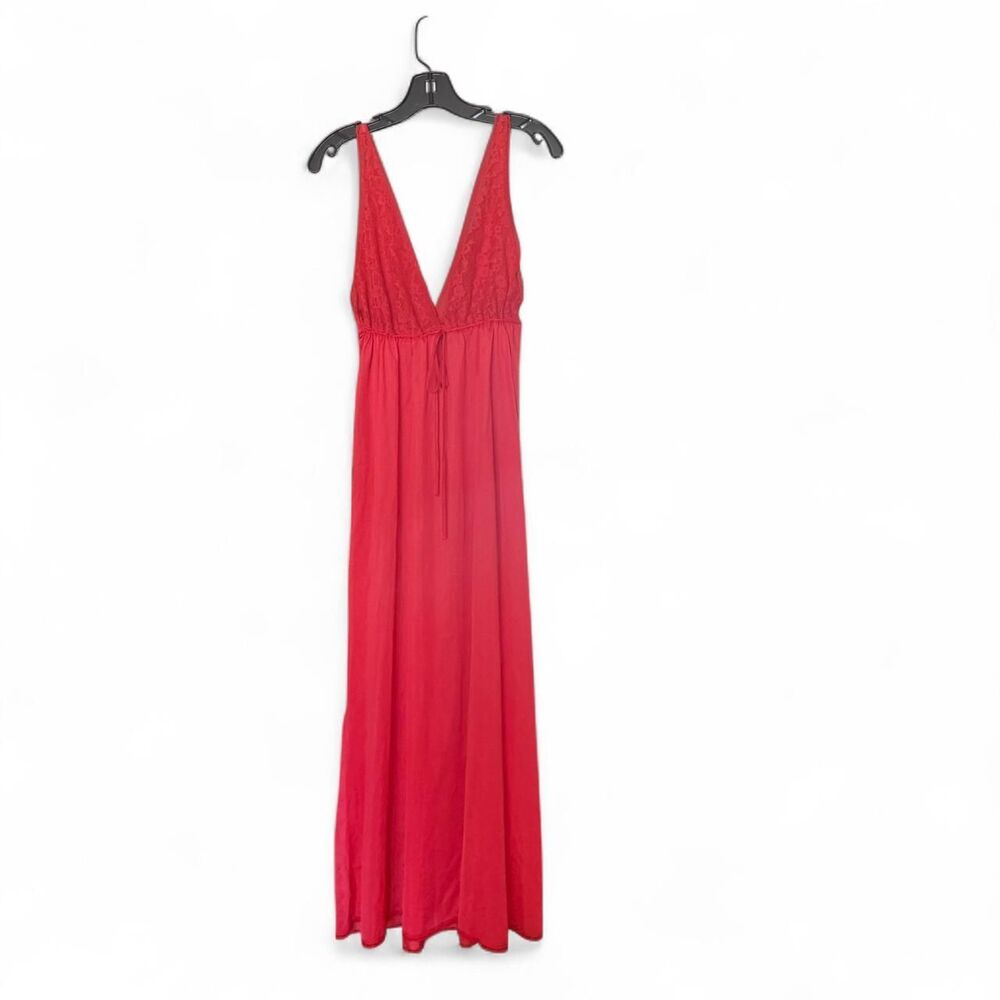 True vintage SEARS lingerie nightgown in a stunning red